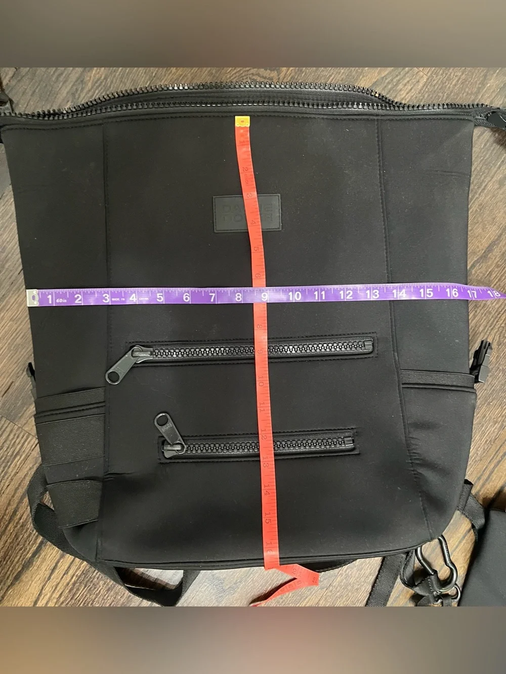 Dagne Dover Large Backpack / Diaper Bag Bundle Black Neoprene Travel Backpack